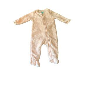 Disney Baby Winnie The Pooh Plush Footed Onesie Pajamas 6/9M 100% Polyester Pink